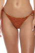 Luli Fama Bungalow Babe Luxe Titch Seamless Wavy Ruched Back Brazilian Tie Side Bottom